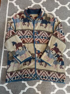 Western Horse Tapestry Jacket | Boho Southwestern Coat